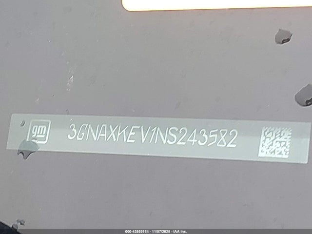 3GNAXKEV1NS243582 Chevrolet Equinox Fwd Lt