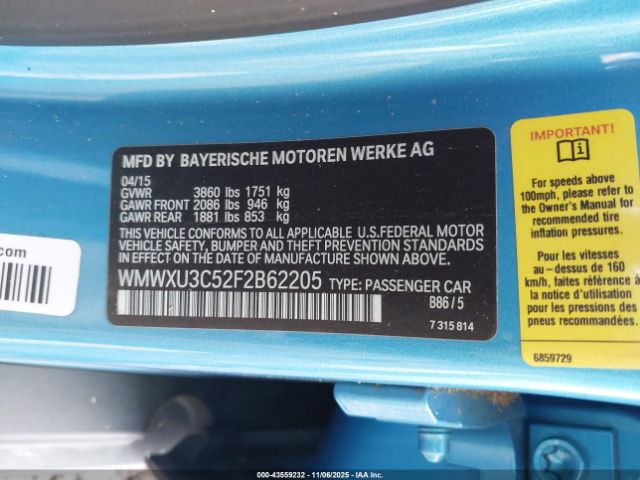 2015 MINI HARDTOP WMWXU3C52F2B62205 Photo 8
