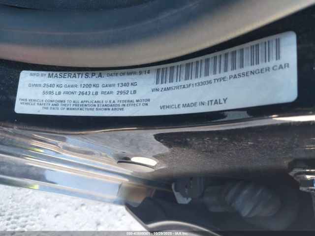 2015 MASERATI GHIBLI ZAM57RTA3F1133036 Photo 8