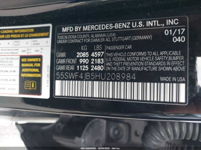 2017 MERCEDES-BENZ C 300 55SWF4JB5HU208984 Photo 8