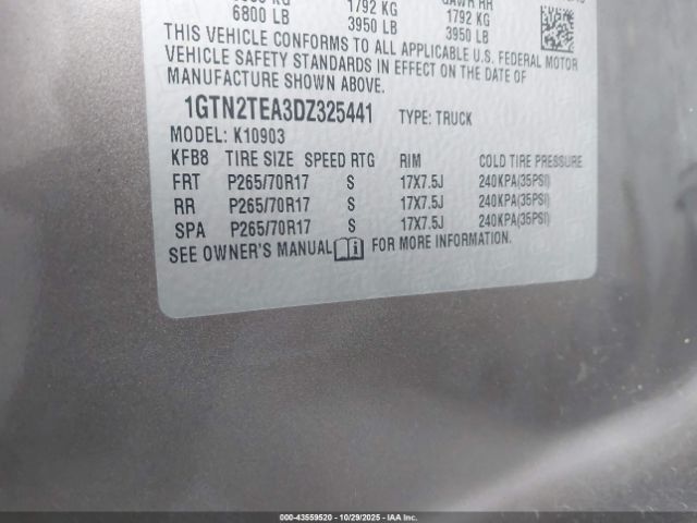 2013 GMC SIERRA 1500 1GTN2TEA3DZ325441 Photo 8