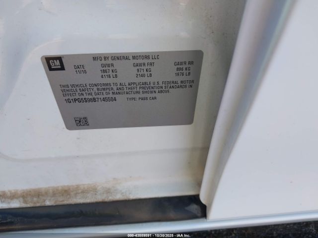 2011 CHEVROLET CRUZE 1G1PG5S98B7145504 Photo 8