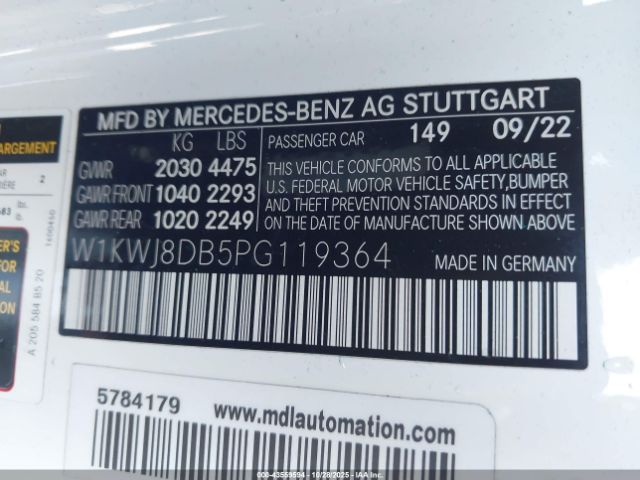 2023 MERCEDES-BENZ C 300 W1KWJ8DB5PG119364 Photo 8