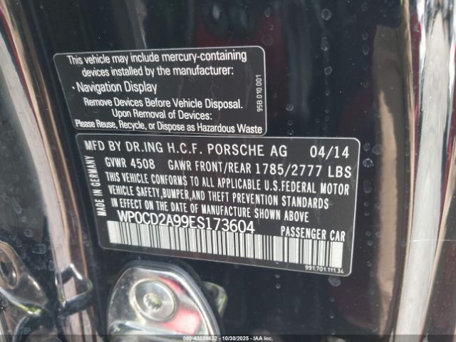 2014 PORSCHE 911 WP0CD2A99ES173604 Photo 8