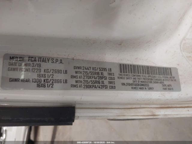 2019 RAM PROMASTER CITY ZFBHRFAB0K6N16955 Photo 8