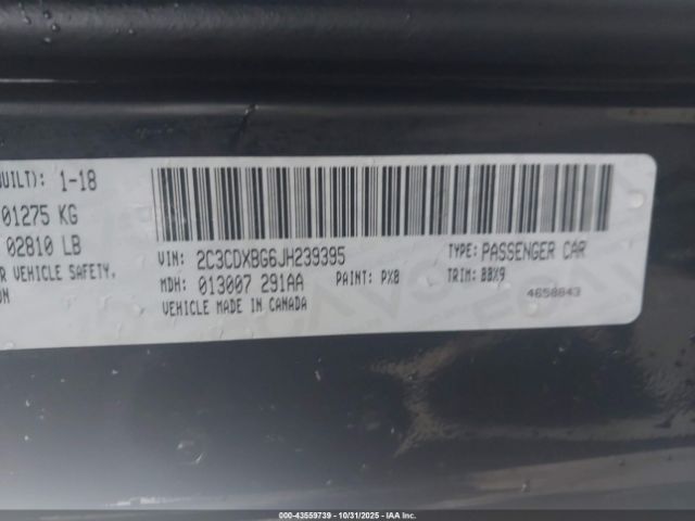2018 DODGE CHARGER 2C3CDXBG6JH239395 Photo 8