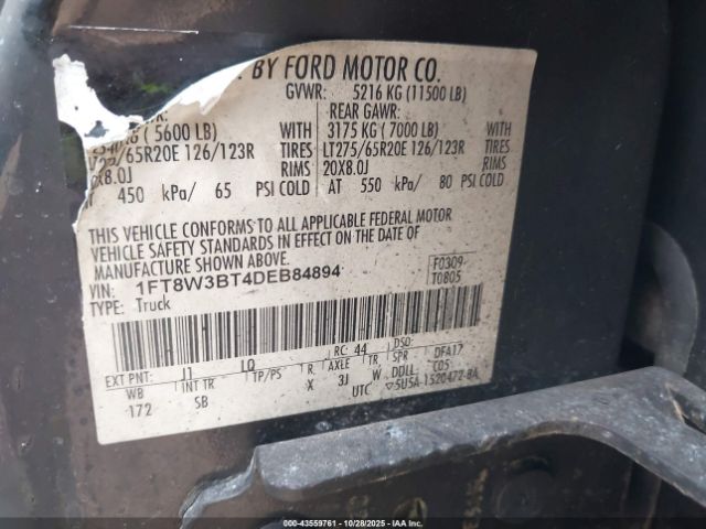 2013 FORD F-350 1FT8W3BT4DEB84894 Photo 8