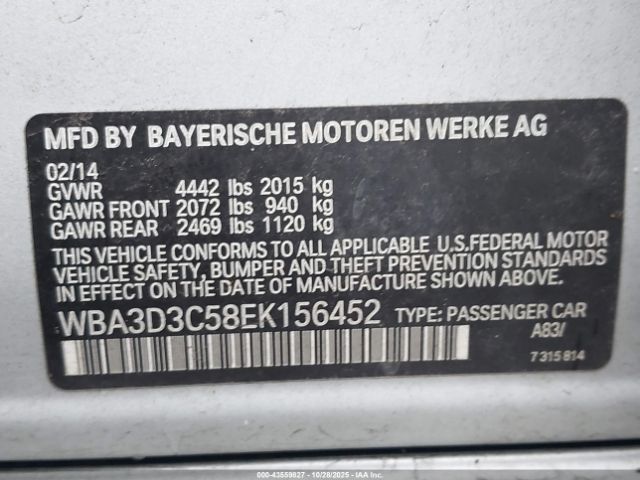 2014 BMW 328D WBA3D3C58EK156452 Photo 8