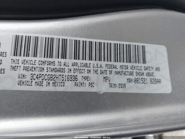 2017 DODGE JOURNEY 3C4PDCGB2HT516936 Photo 8