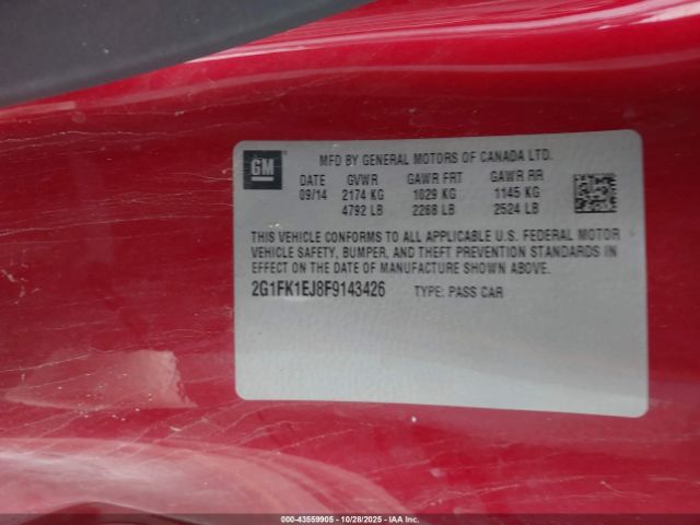 2015 CHEVROLET CAMARO 2G1FK1EJ8F9143426 Photo 8