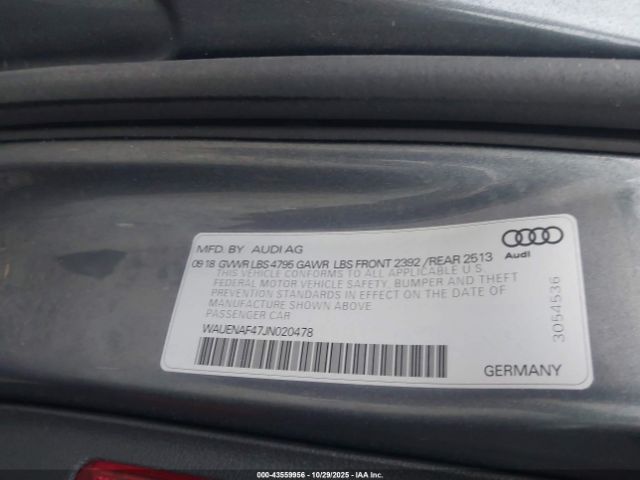 2018 AUDI A4 WAUENAF47JN020478 Photo 8