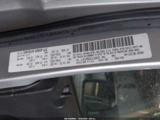 2012 JEEP LIBERTY 1C4PJMAK6CW139070 Photo 8