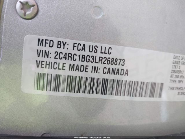 2020 CHRYSLER PACIFICA 2C4RC1BG3LR268873 Photo 8