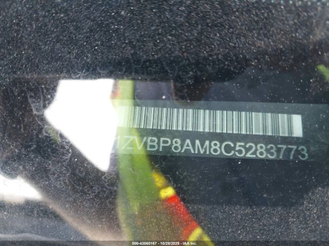 2012 FORD MUSTANG 1ZVBP8AM8C5283773 Photo 8