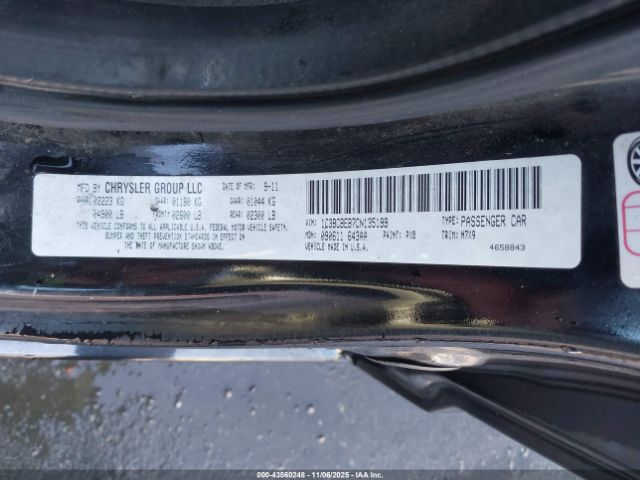 2012 CHRYSLER 200 1C3BCBEB7CN135199 Photo 8