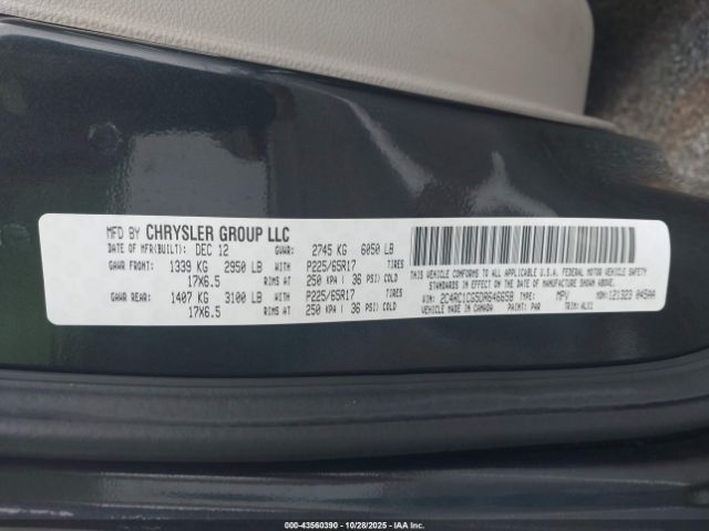 2013 CHRYSLER TOWN & COUNTRY 2C4RC1CG5DR646658 Photo 8