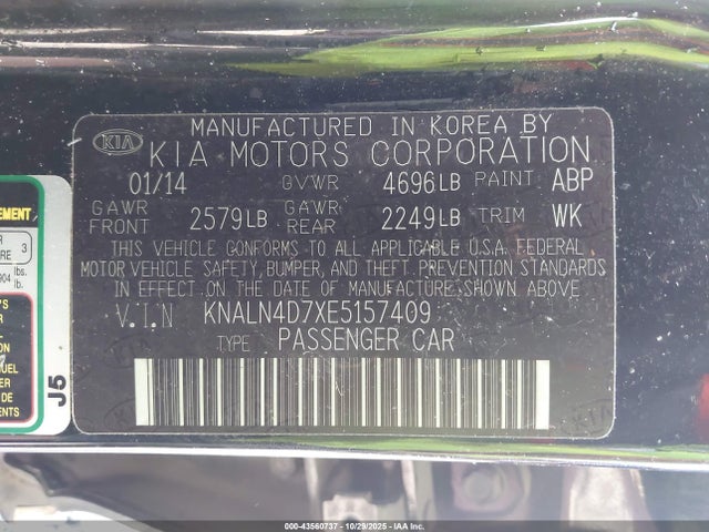 KIA Cadenza Premium 2014 KNALN4D7XE5157409 Image 9