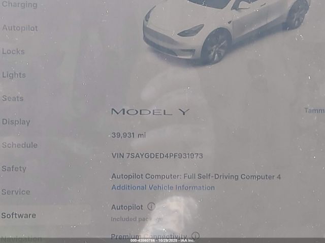 2023 TESLA MODEL Y 7SAYGDED4PF931973 Photo 6
