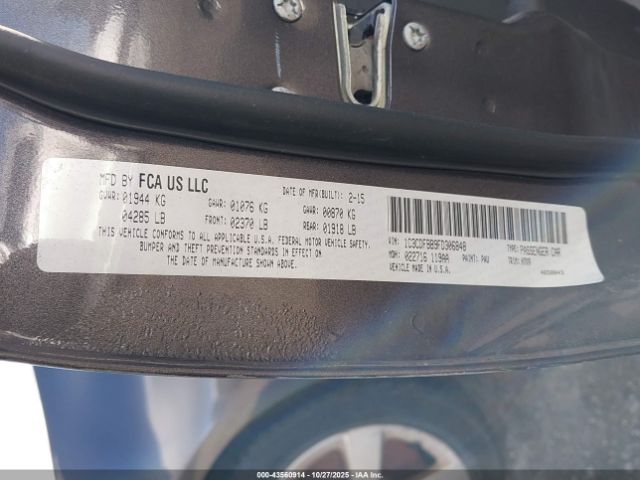 2015 DODGE DART 1C3CDFBB9FD306848 Photo 8