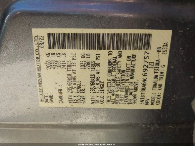 2022 NISSAN ROGUE 5N1BT3BA6NC692757 Photo 8