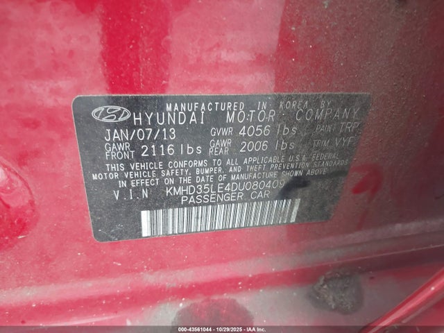 2013 HYUNDAI ELANTRA GT KMHD35LE4DU080409 Photo 8