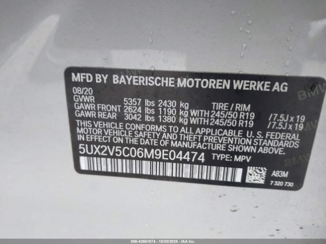 2021 BMW X4 5UX2V5C06M9E04474 Photo 8