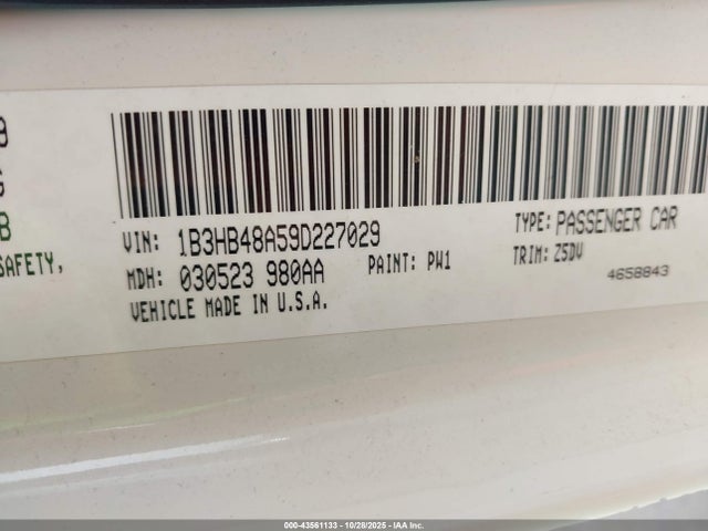 2009 DODGE CALIBER 1B3HB48A59D227029 Photo 8