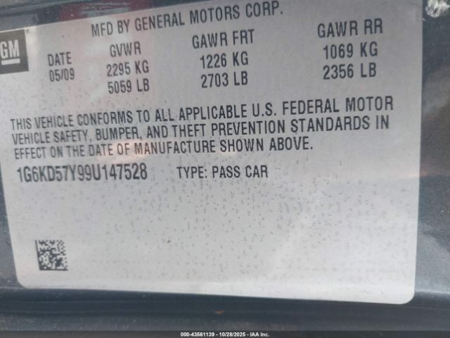 2009 CADILLAC DTS 1G6KD57Y99U147528 Photo 8