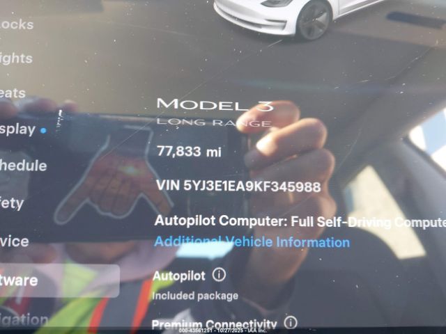 2019 TESLA MODEL 3 5YJ3E1EA9KF345988 Photo 6