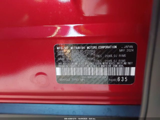 2024 MITSUBISHI OUTLANDER JA4J4WA83RZ069543 Photo 8