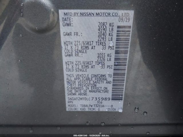 2020 NISSAN ROGUE 5N1AT2MT0LC735989 Photo 8