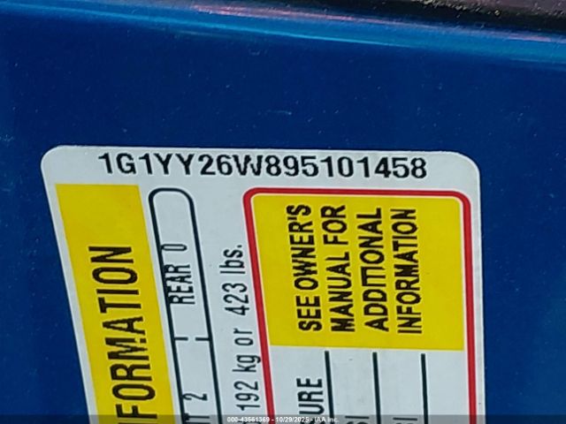 2009 CHEVROLET CORVETTE 1G1YY26W895101458 Photo 8