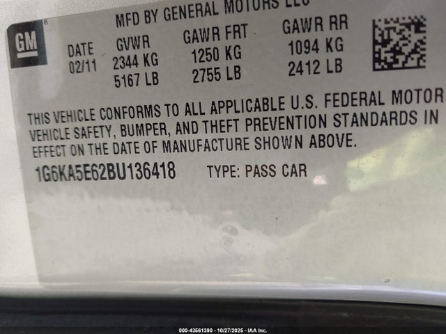 2011 CADILLAC DTS 1G6KA5E62BU136418 Photo 8