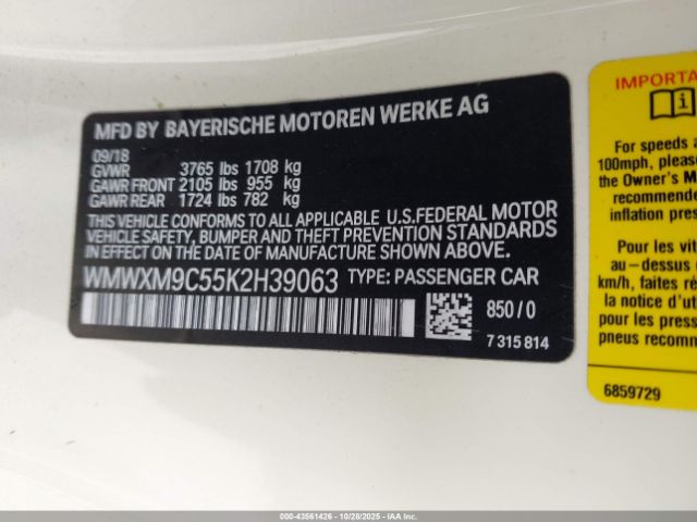 2019 MINI HARDTOP WMWXM9C55K2H39063 Photo 8