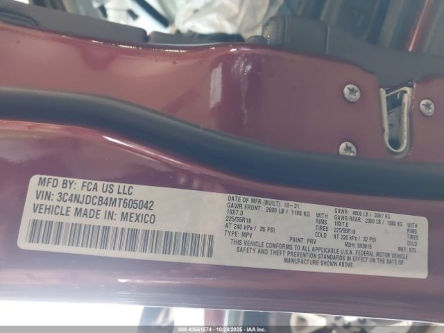 2021 JEEP COMPASS 3C4NJDCB4MT605042 Photo 8