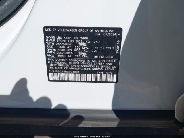 2024 VOLKSWAGEN ATLAS 1V2JR2CA4RC604901 Photo 8