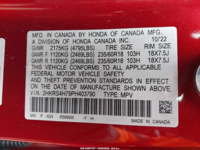 2023 HONDA CR-V 2HKRS4H79PH403790 Photo 8