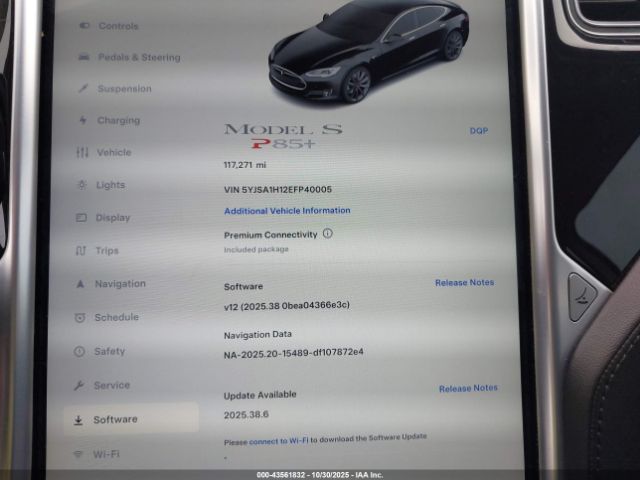 2014 TESLA MODEL S 5YJSA1H12EFP40005 Photo 6