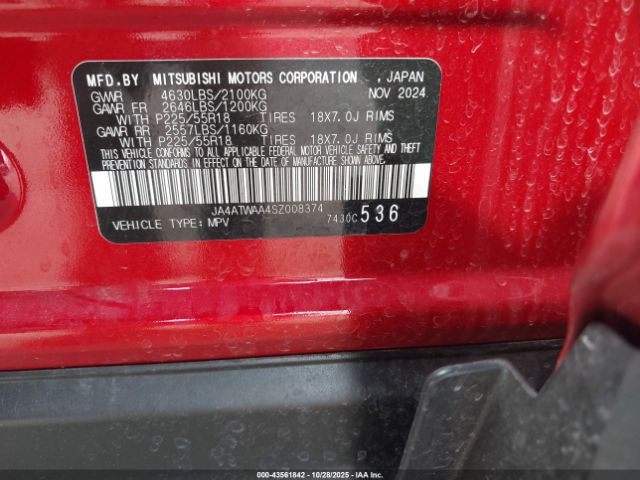 2025 MITSUBISHI ECLIPSE CROSS JA4ATWAA4SZ008374 Photo 8