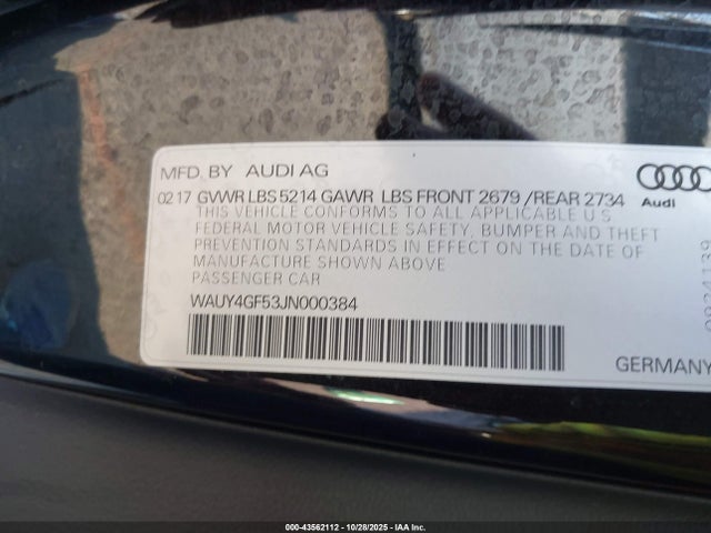 2018 AUDI S5 WAUY4GF53JN000384 Photo 8