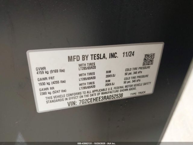 2024 TESLA CYBERTRUCK 7G2CEHEE3RA052538 Photo 8