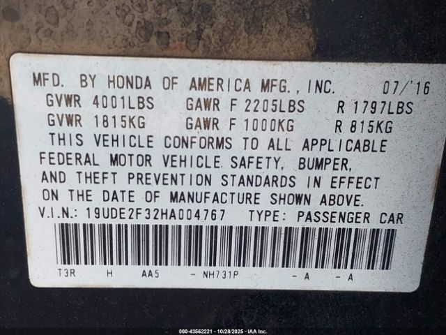 2017 ACURA ILX 19UDE2F32HA004767 Photo 8