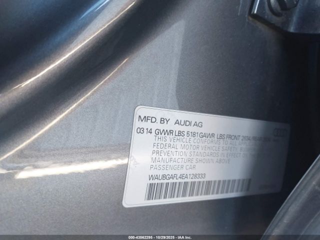 2014 AUDI S4 WAUBGAFL4EA128333 Photo 8