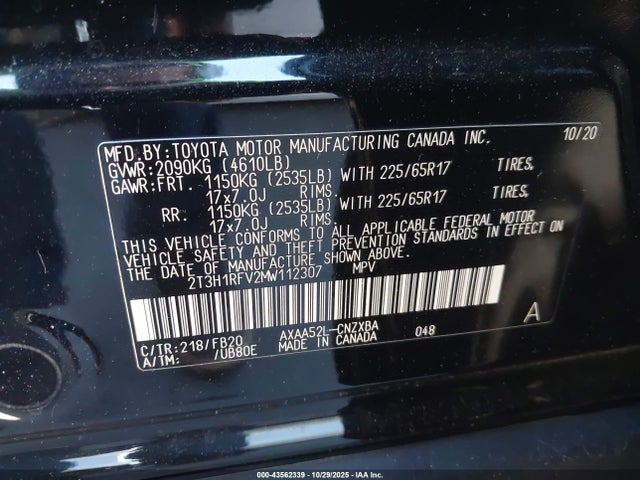 Toyota RAV4 LE 2021 2T3H1RFV2MW112307 Image 23