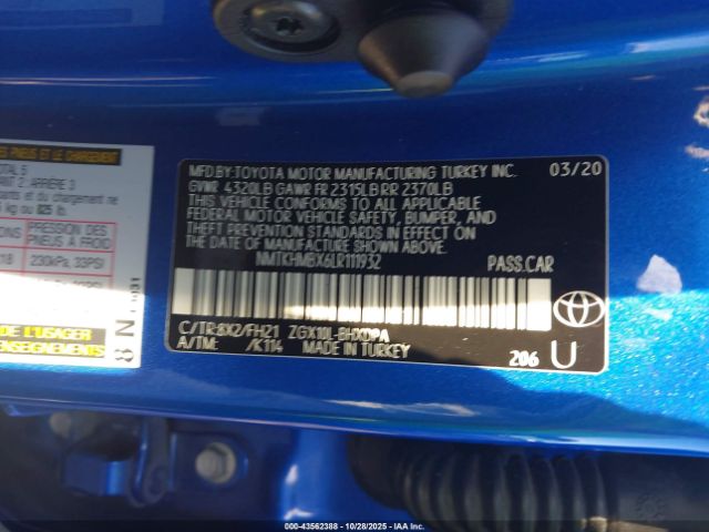 2020 TOYOTA C-HR NMTKHMBX6LR111932 Photo 8