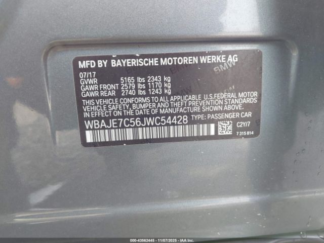 2018 BMW 540I WBAJE7C56JWC54428 Photo 8