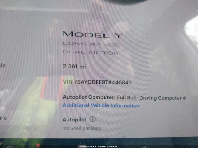 2026 TESLA MODEL Y 7SAYGDEE9TA446843 Photo 6