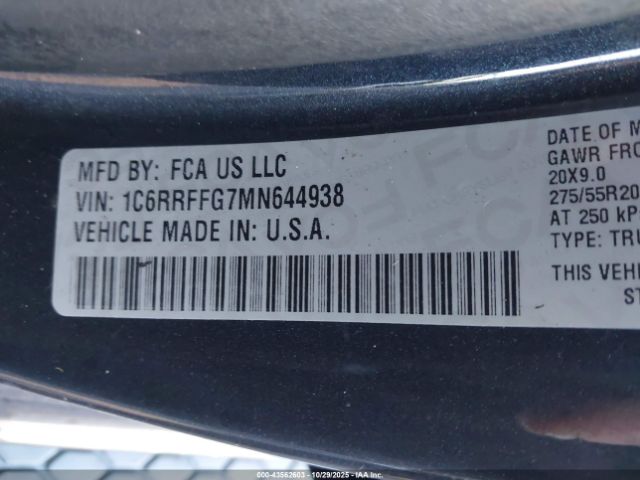 2021 RAM 1500 1C6RRFFG7MN644938 Photo 8