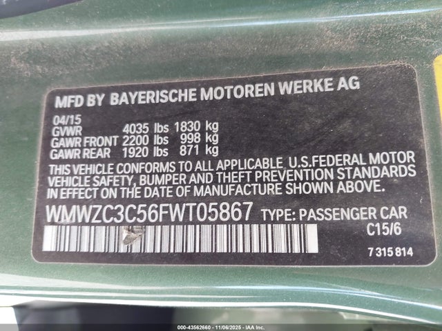 2015 MINI COUNTRYMAN WMWZC3C56FWT05867 Photo 8