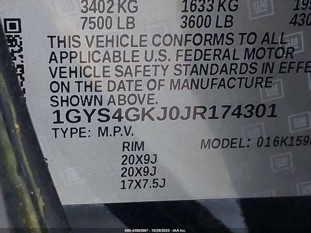 2018 CADILLAC ESCALADE ESV 1GYS4GKJ0JR174301 Photo 8